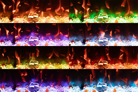 Линейный биокамин Mercury 42 LED RF