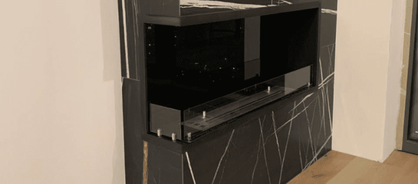 Угловой встраиваемый биокамин Firezo L'angolo Destro 1200